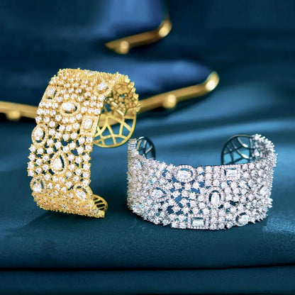 Marrakesh Luxury Cz Bridal Cuff Bracelet