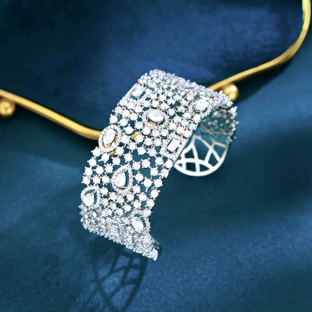 Marrakesh Luxury Cz Bridal Cuff Bracelet