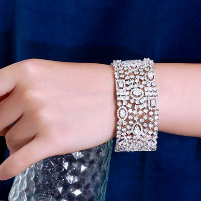 Marrakesh Luxury Cz Bridal Cuff Bracelet