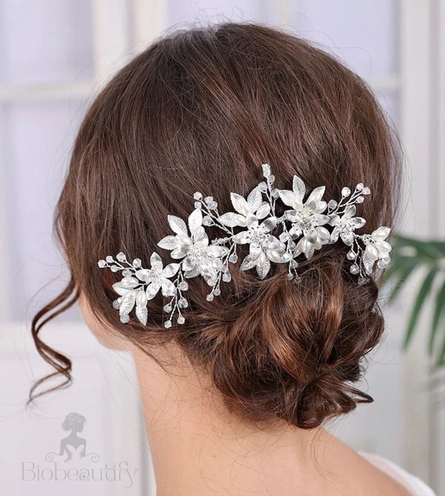 Wedding Hair Accessories - Pearl and Crystal Bridal Hair Comb - Available in Gold and Silver