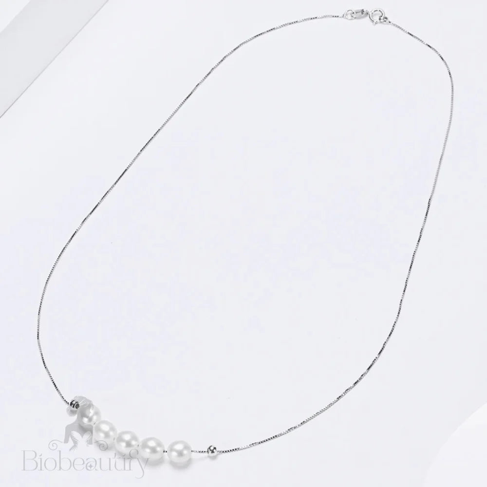 Mave Natural Pearl 925 Silver Bridal Necklace