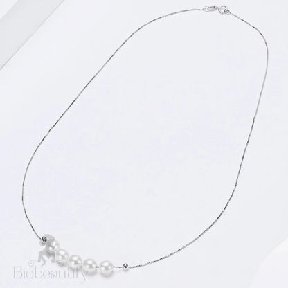 Mave Natural Pearl 925 Silver Bridal Necklace