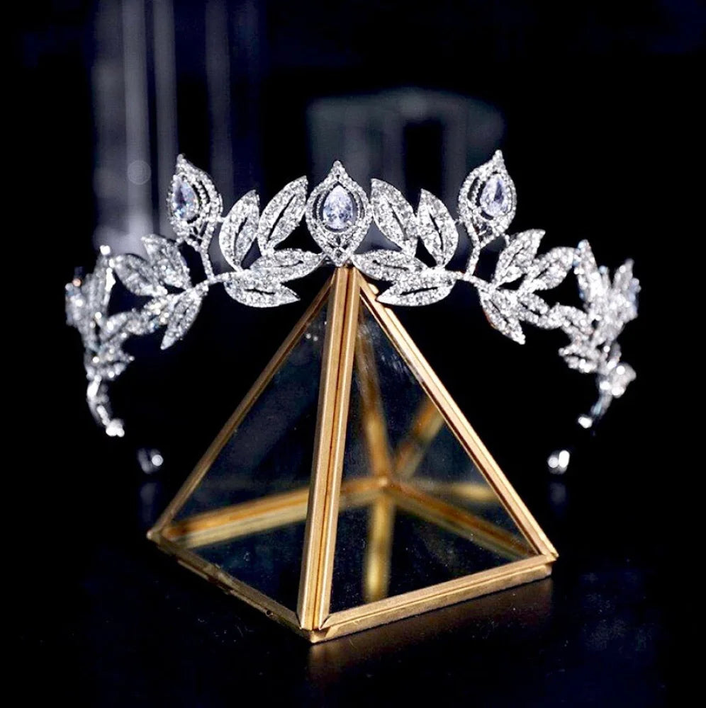 Maxine Silver Bridal Tiara With Cubic Zirconia