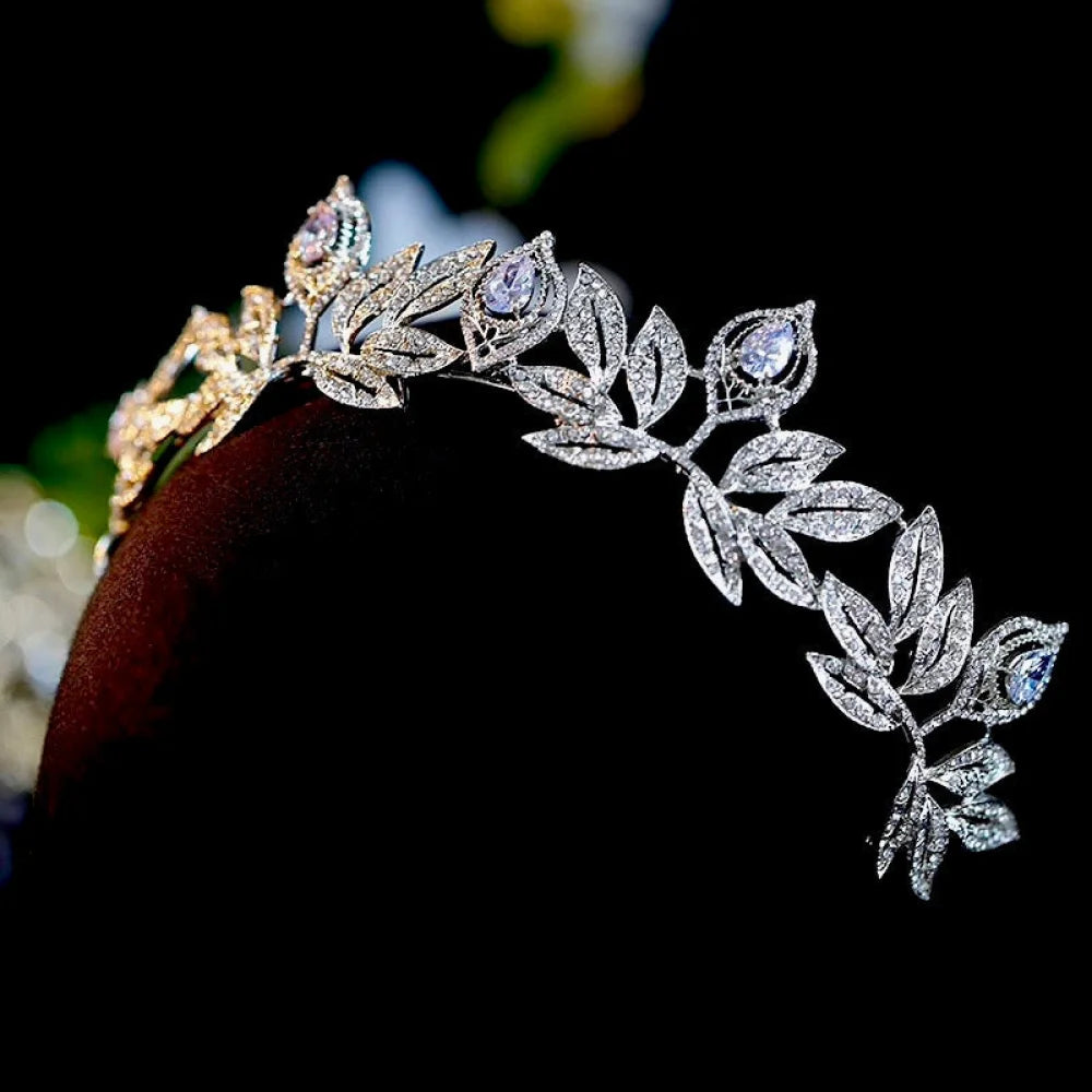 Maxine Silver Bridal Tiara With Cubic Zirconia