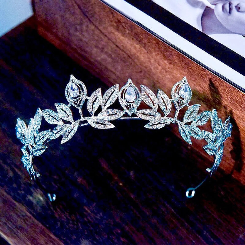 Maxine Silver Bridal Tiara With Cubic Zirconia