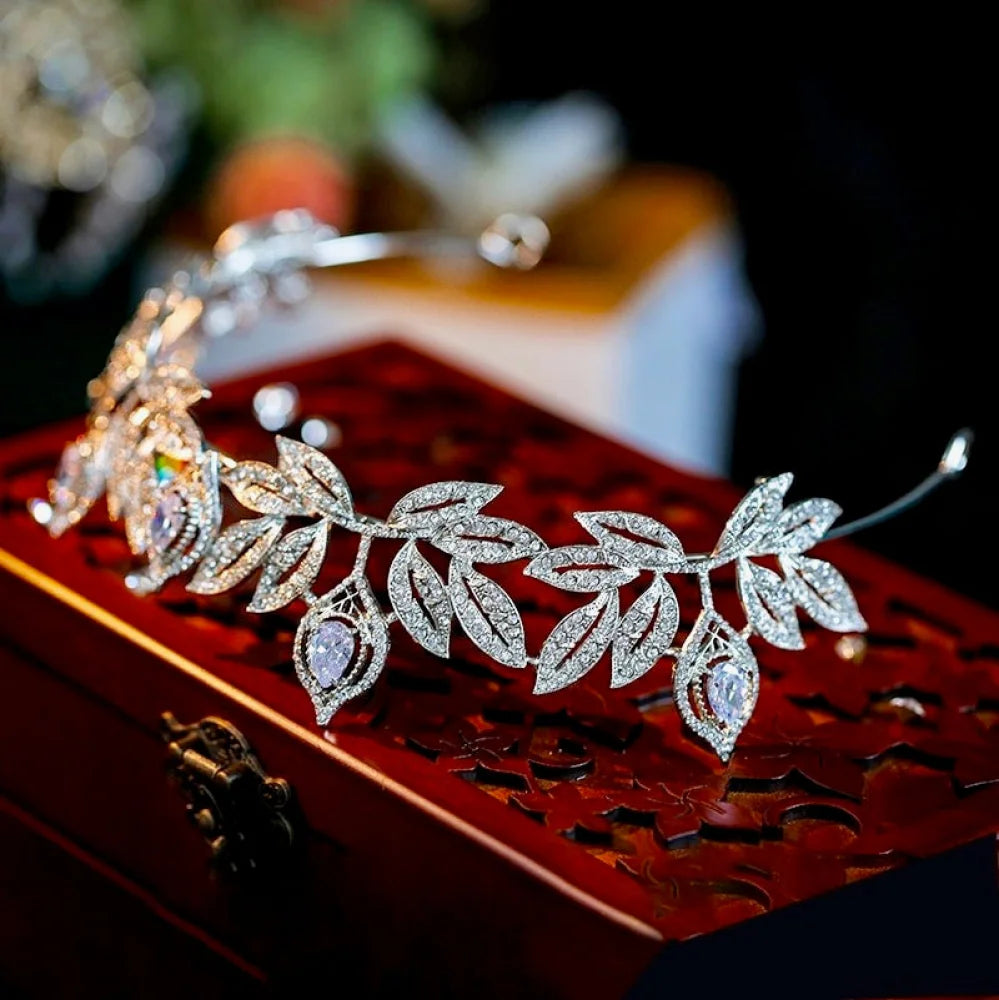 Maxine Silver Bridal Tiara With Cubic Zirconia