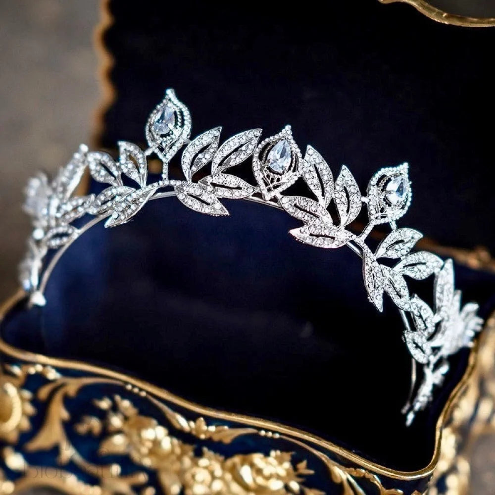 Maxine Silver Bridal Tiara With Cubic Zirconia