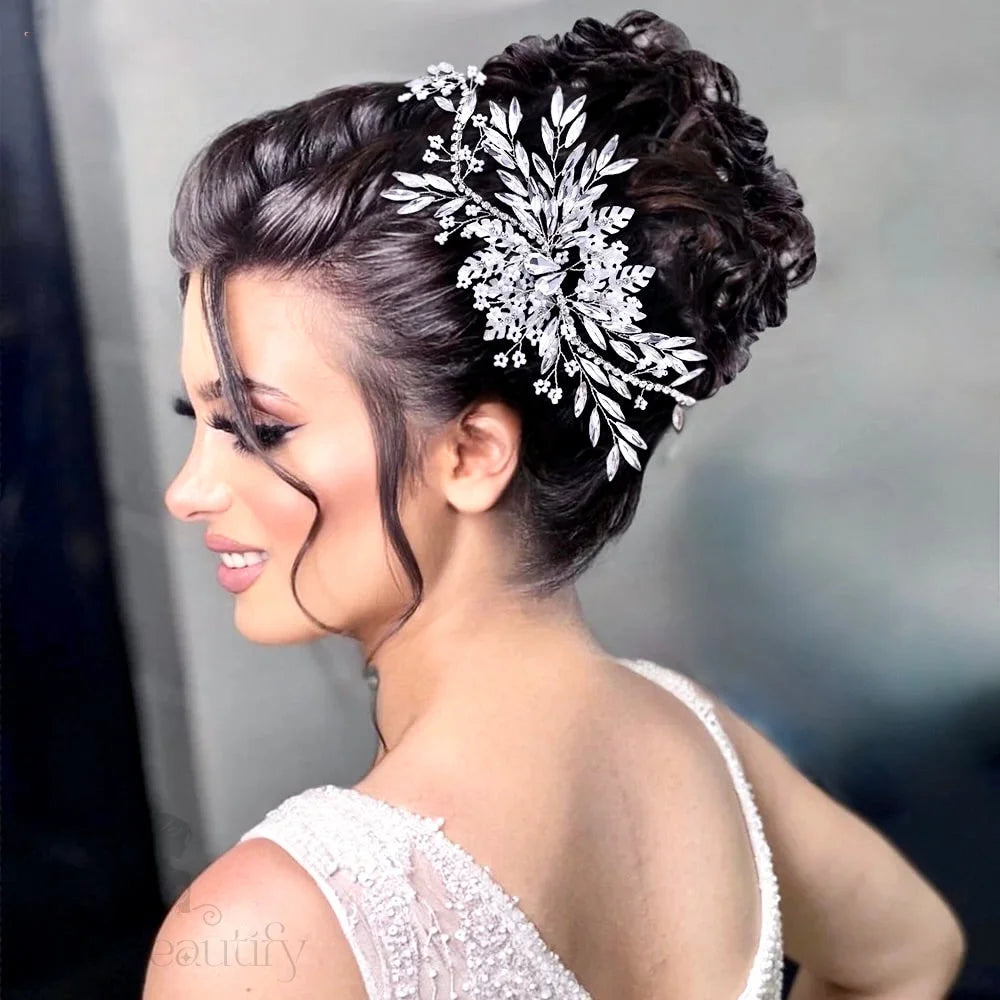 Mayra Crystal Bridal Hair Vine In Silver And Gold