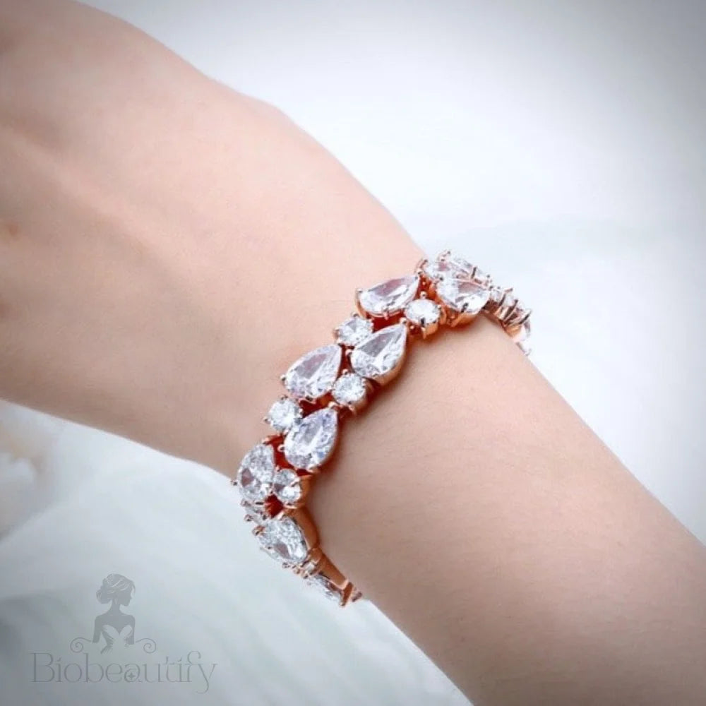 Melody Cubic Zirconia Wedding Bracelet - Multiple Colors Available