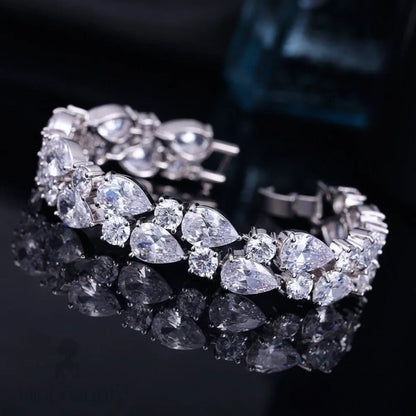 Melody Cubic Zirconia Wedding Bracelet - Multiple Colors Available