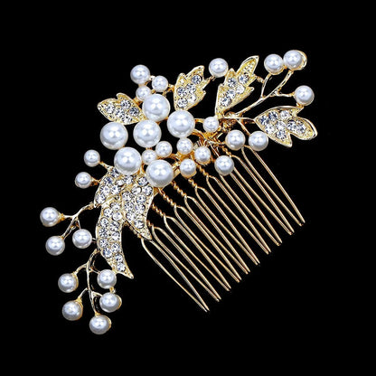 Wedding Hair Accessories - Pearl Bridal Hair Comb - Available in Gold and Silver