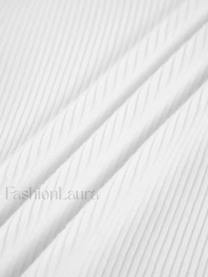 Mock Neck Rib Long Sleeve Knit Top Knit Tops
