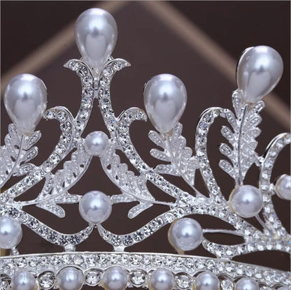 Monique Pearl And Cz Bridal Tiara