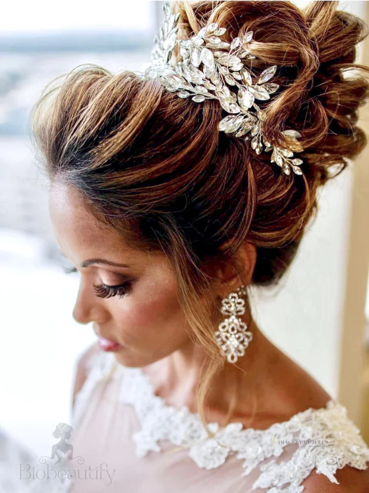 Monterra Silver Crystal Bridal Hairpiece