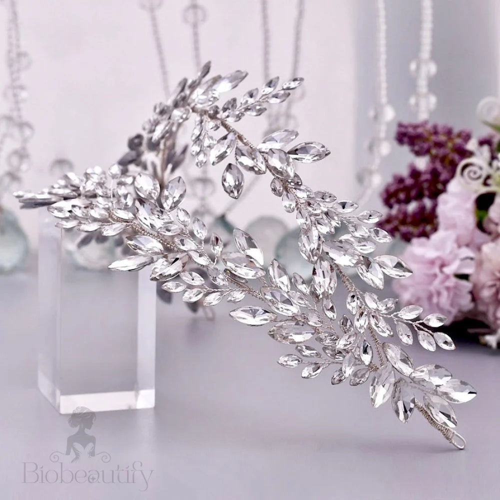 Monterra Silver Crystal Bridal Hairpiece