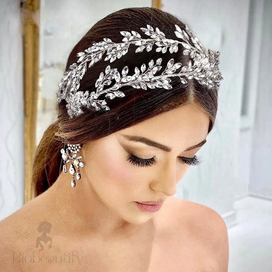 Monterra Silver Crystal Bridal Hairpiece