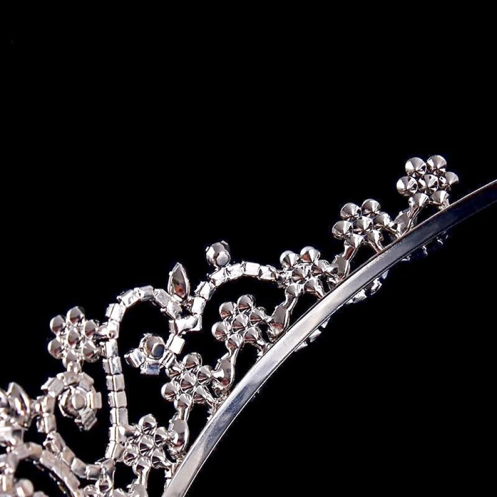 Morgan Wedding Tiara With Pearls And Cubic Zirconia