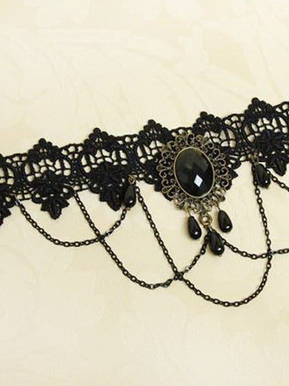 Lace Tattoo Choker Necklace Punk Fashion Jewelry For Women And Girls Vintage Gothic Style With
