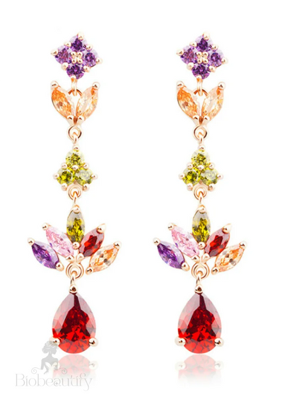 Multicolor Aaa Zircon Stone Dangle Earrings