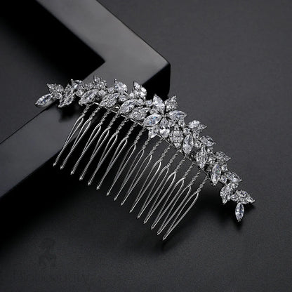 Muriel Hair Comb With Cubic Zirconia Crystals