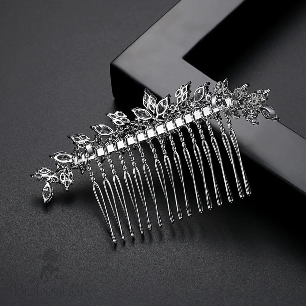 Muriel Hair Comb With Cubic Zirconia Crystals