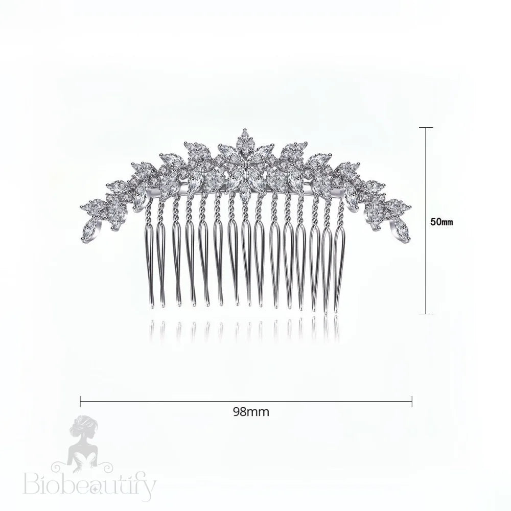 Muriel Hair Comb With Cubic Zirconia Crystals