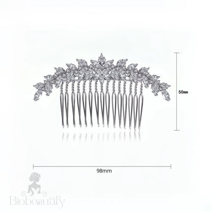 Muriel Hair Comb With Cubic Zirconia Crystals