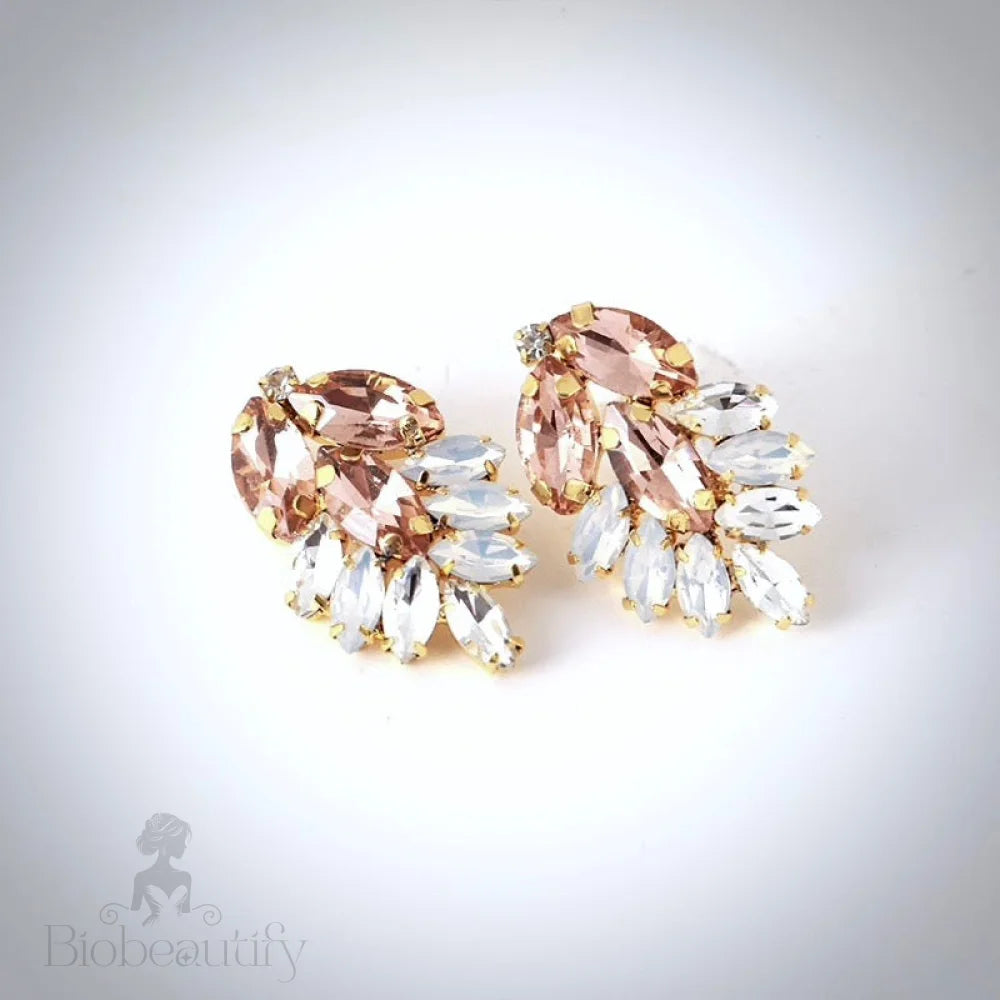 Myria Gold Swarovski Crystal Wedding Earrings