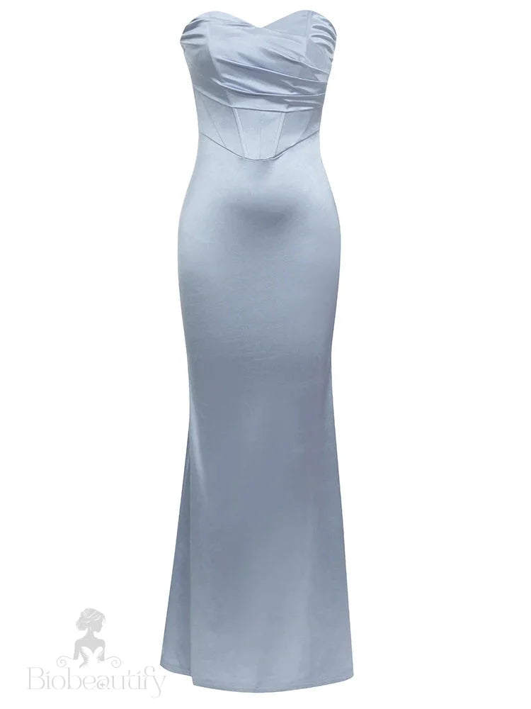 Naia Strapless Satin Mermaid Gown