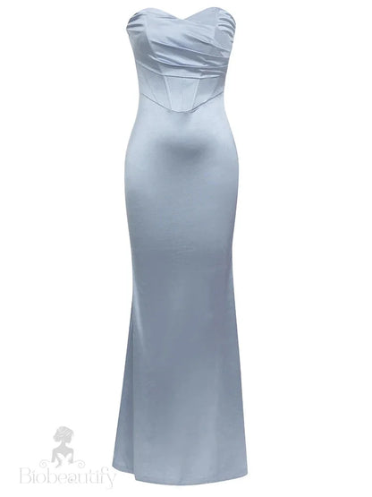 Naia Strapless Satin Mermaid Gown