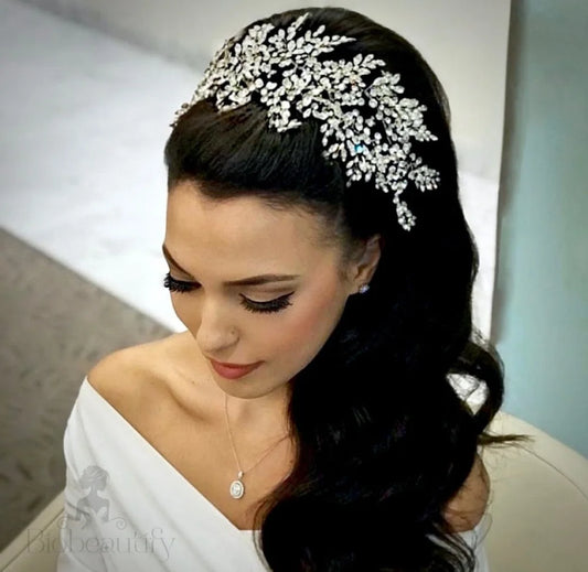 Wedding Hair Accessories - Crystal Bridal Hair Vine - Available in Silver and Yellow Gold