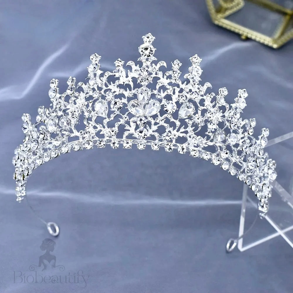 Nayri Crystal Bridal Tiara Silver Gold Options