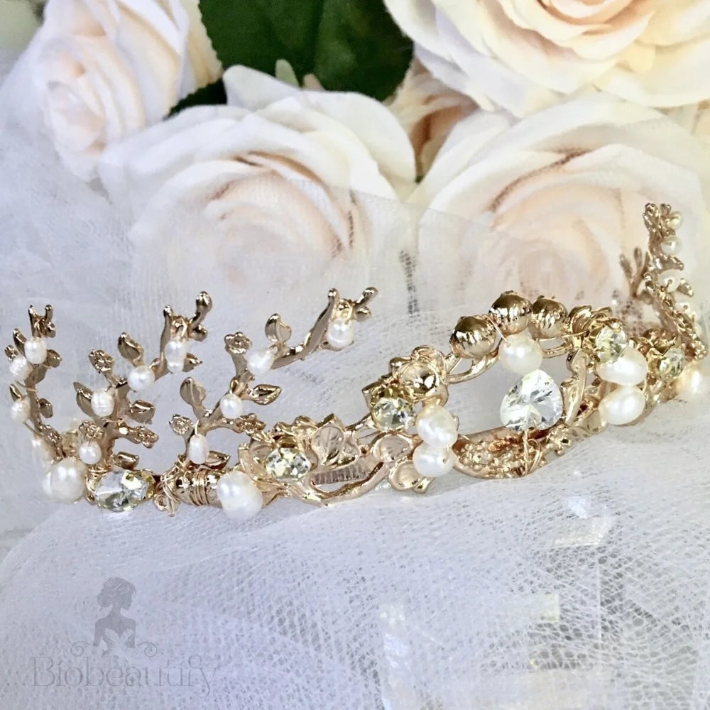 Neda Bohemian Pearl Bridal Headpiece