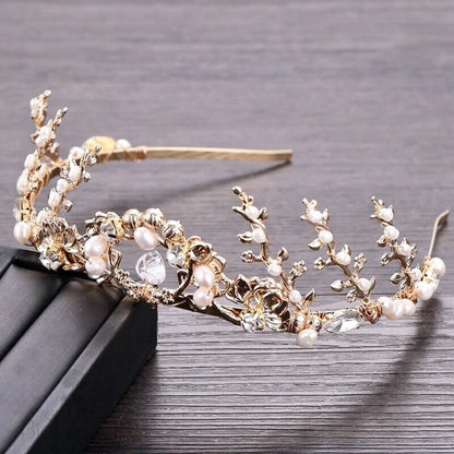 Neda Bohemian Pearl Bridal Headpiece