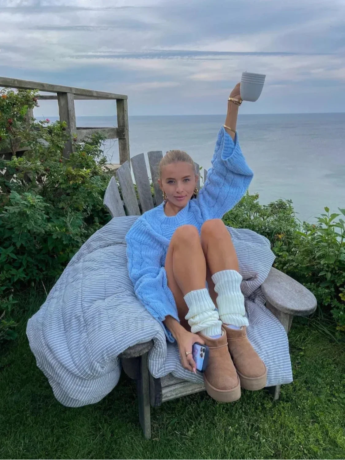 New Loose Long Sleeves O neck Women’s Fashion Thick Warm Solid Color Sweater Sweaters L