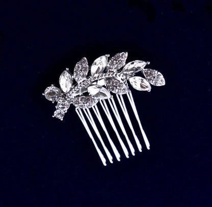 Nia Crystal Hair Comb For Brides - Gold And Silver Options