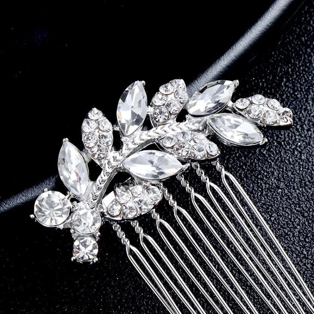 Nia Crystal Hair Comb For Brides - Gold And Silver Options