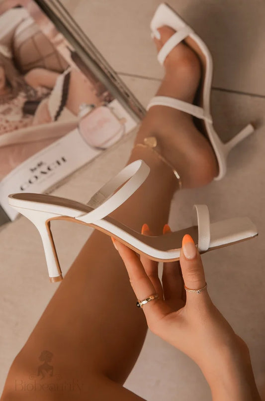 Nina White Heels 7 /