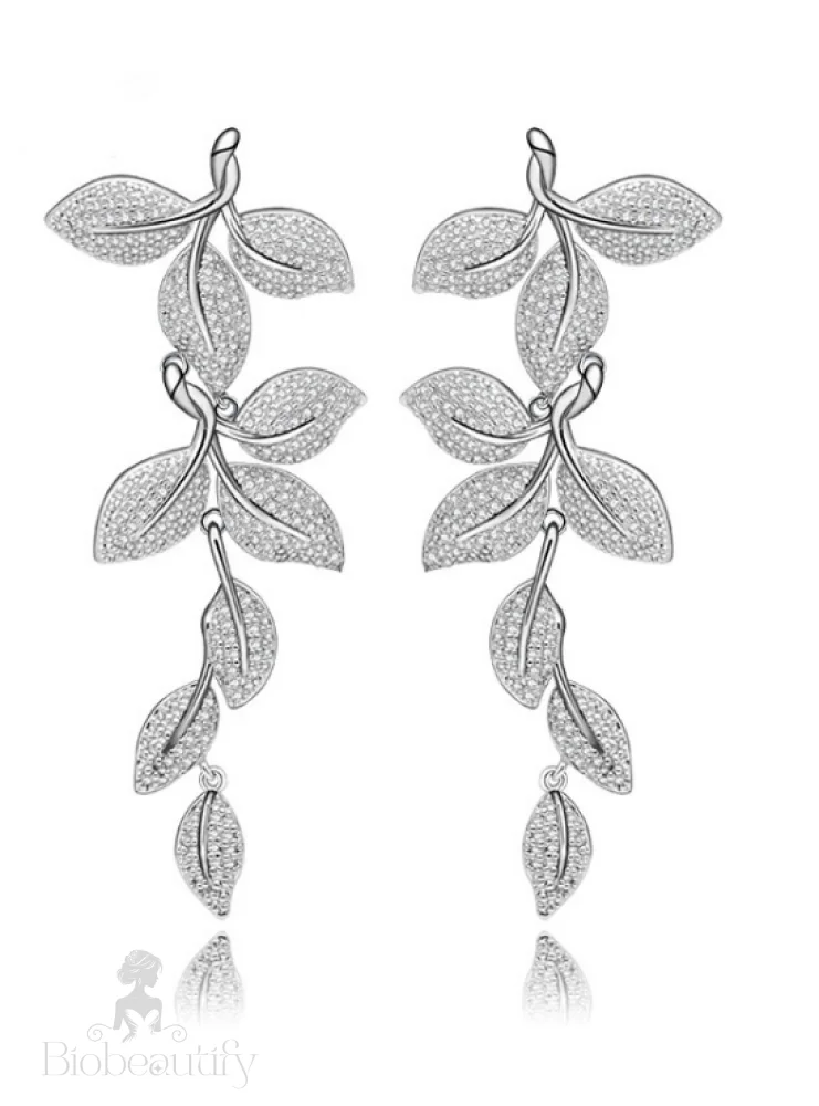 Noble Tiny Leaf Shape Drop Earrings