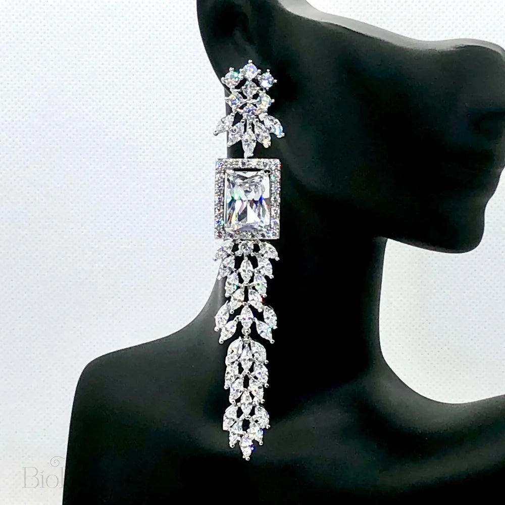 Noor Luxury Cubic Zirconia Wedding Earrings