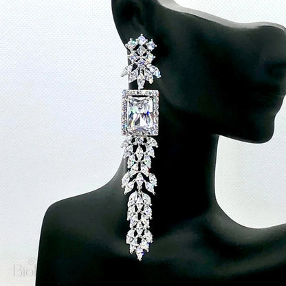 Noor Luxury Cubic Zirconia Wedding Earrings