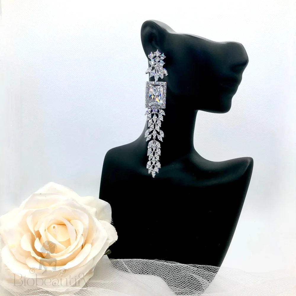 Noor Luxury Cubic Zirconia Wedding Earrings