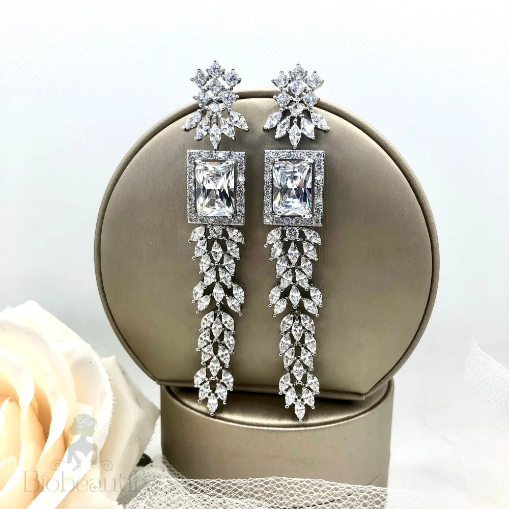 Noor Luxury Cubic Zirconia Wedding Earrings