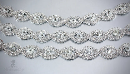 Nora Silver Crystal Bridal Sash