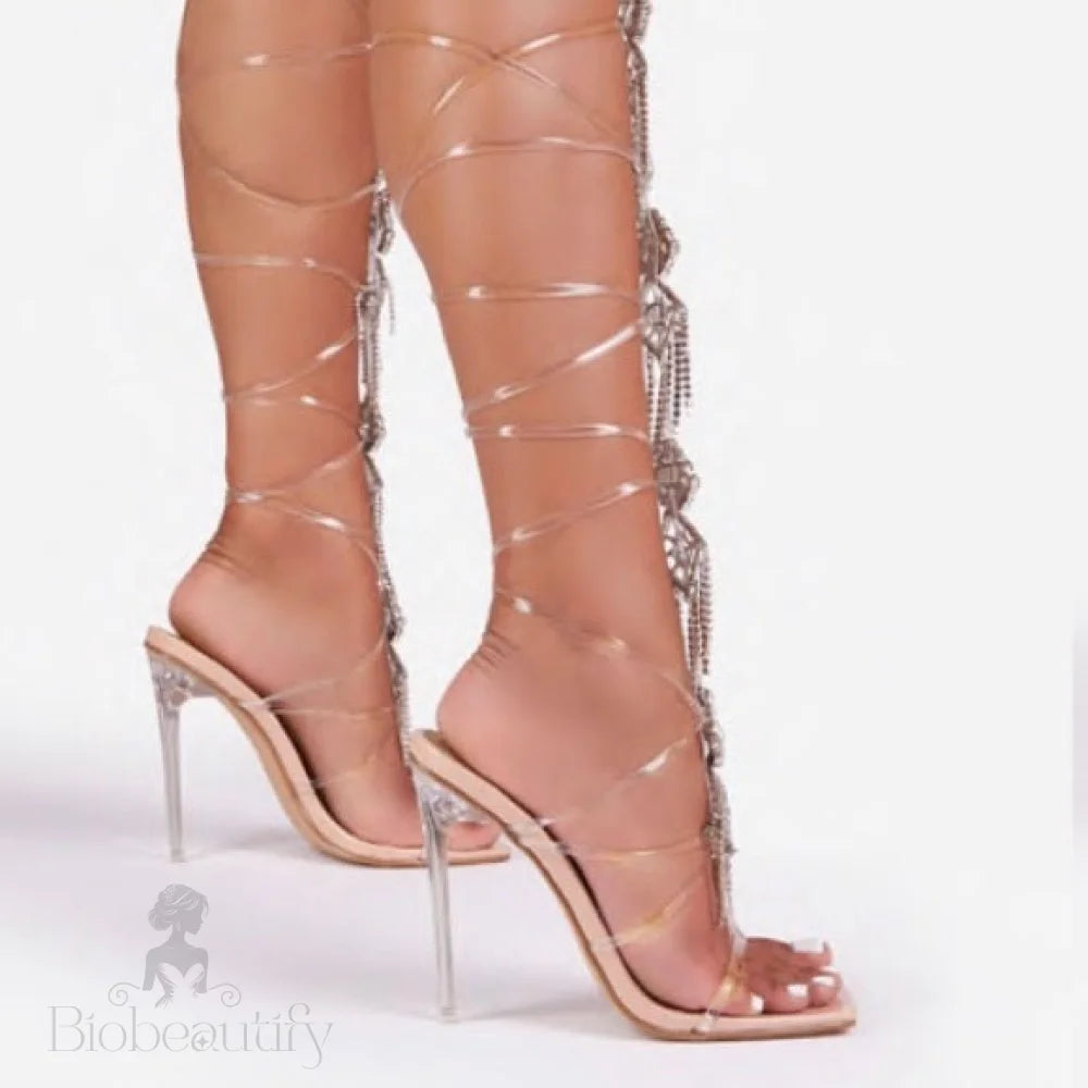 Nude Diamond Gladiator Heels 8.5 /