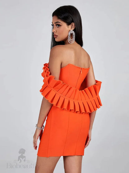 Off Shoulder Bandage Dress