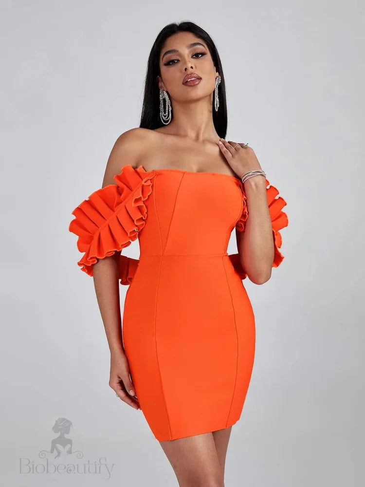 Off Shoulder Bandage Dress