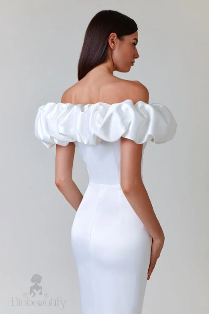 Off-Shoulder Ruffle Gown