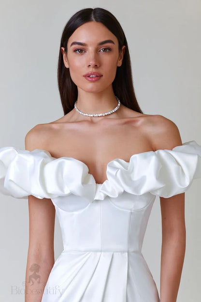 Off-Shoulder Ruffle Gown