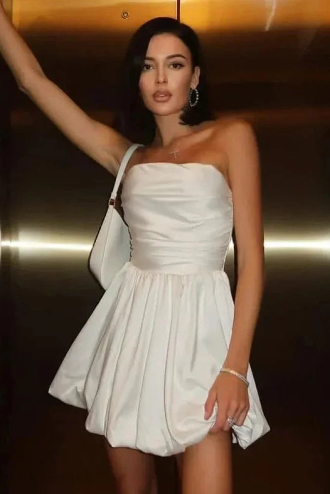 Off-Shoulder Strapless Mini Bodycon Dress